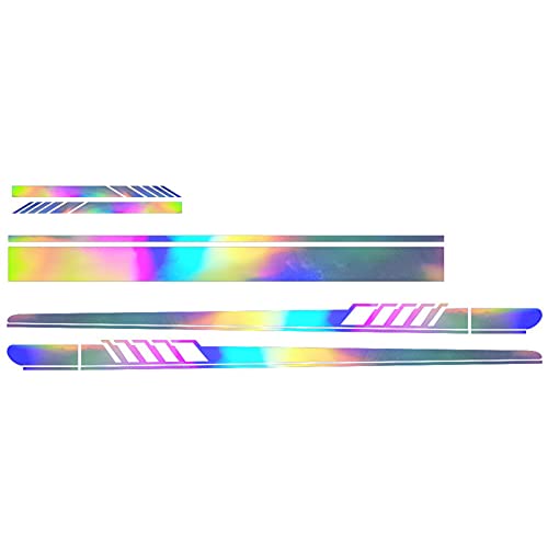 Reflective Stripe Car Side Sticker 5 Stycken Reflekterande Racing Sportdekaler för Dekorationsdekor på Bilen