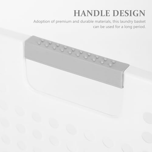 Panier à linge en plastique grand format blanc SHINEOFI polyvalent - 8