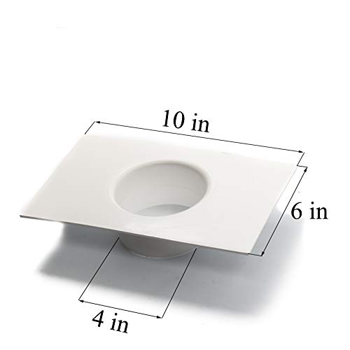 Vent Systems 4" inch Air Vent Duct Connector Flange Straight Ventilation Pipe Plastic Ducting Connector Plate for Cooling Heating Ventilation System HVAC 4" inch