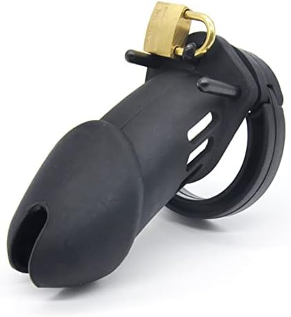 Lucchetto MelBiz Nero in Resina, Gabbia di Protezione, 1 Lock, 1 Chiave, Plastica, Semplice ed Elegante, Recommended for Generale Use