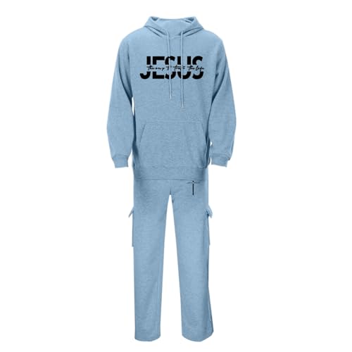 Ensemble homme sweat à capuche imprimé avec pantalon décontracté coupe ajustée confort - 3