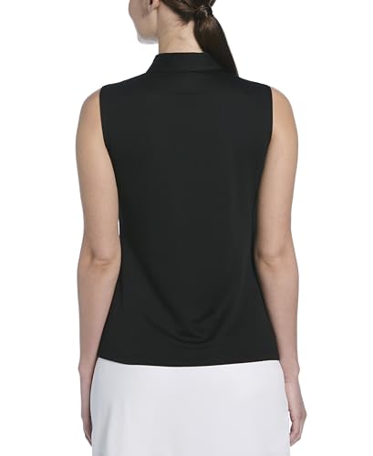 Image of PGA Tour Women's Airflux Sleeveless Quarter Zip Golf Polo Shirt Moisture-Wicking Fabric