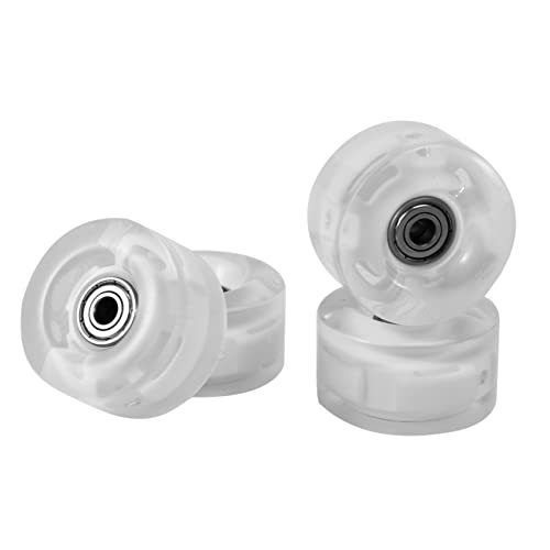 LOLPALONE las Ruedas del PatíN de Ruedas Se Iluminan Luminosas, Paquete de 4 -Ruedas de Patines para Patinaje de Doble y MonopatíN de 32 Mm X 58 Mm