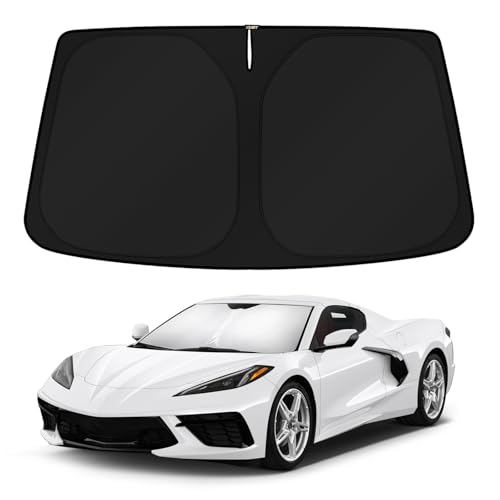 KUST Windshield Sun Shade for Chevrolet Chevy Corvette C8 2020-2022 2023 2024 2025 2026 Window...