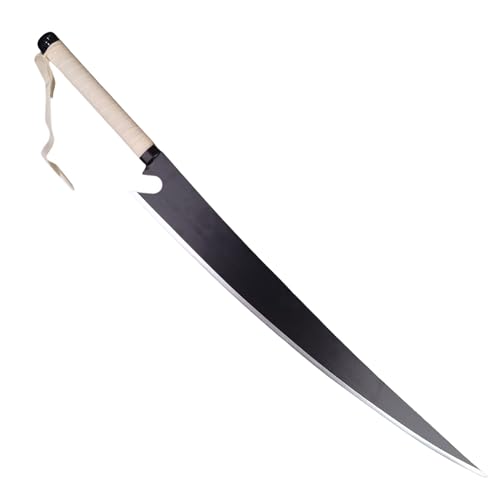 Image of OFFO Ichigo Zangetsu Shikai Katana Replica - 100cm Cleaver-Style Zanpakuto Sword from Bleach Anime - Ichigo Kurosaki's First Blade for Cosplay, Collectors, Display & Gifting