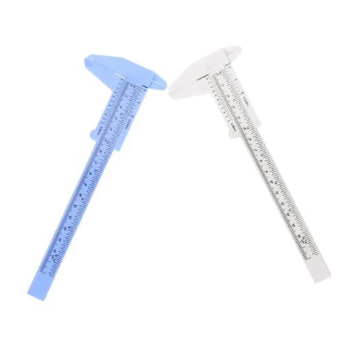 FUNOMOCYA 2pcs Plastic Caliper Jewelry Sliding Gauge Ruler Measuring Tools Sliding Pocket Caliper Handy Caliper Measuring Caliper Mini Caliper Sliding Pocket Ruler Slide Calipers