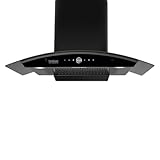 Hindware Smart Appliances | Nadia BLDC 90 IN Kitchen Chimney | 1600 CMH |Curved Glass | Filterless | Auto Clean | Touch Control, Motion Sensor | 12 Yrs Warranty on Motor &amp; 3 Yrs on Product (Black) Amazon Deal