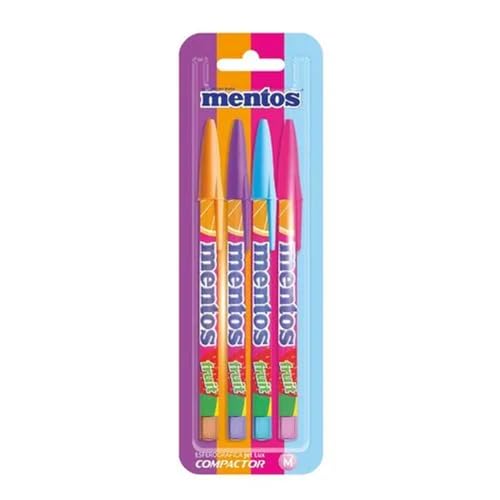 Caneta Esferografica Mentos 4 Cores Compactor