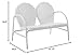 Crosley Furniture Griffith Retro Metal Outdoor Loveseat, 2-Person Patio Bench for Porch, Deck, Balcony, White