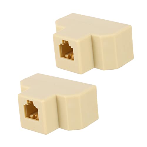 Adaptador de enchufe telefónico RJ11 macho a hembra divisor para conexión de línea fija portátil