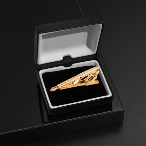 Image of Tie Pin, Tie Pin for Men Formal, Elegant Golden Tie Clip, Suitable for Business Attire, Wedding, Gift for Professional Men