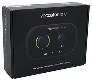 Focusrite Vocaster One — Interfaccia per la registrazione di podcast per un conduttore solista. Usa il gain automatico, la funzione Enhance e il muto per creare podcast in maniera facile
