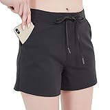 RIBOOM Women Workout Running Shorts 2 in 1 Active Yoga Gym Sport Shorts with Pockets