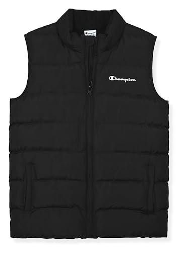 La mejor comparación de Chalecos deportivos para Niño los preferidos por los clientes. 41 Champion Chaleco acolchado ligero sin mangas con cierre frontal y bolsillos, color negro