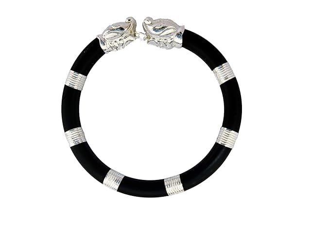 JC SILVER 925 silver Rubber Kada fashion kada for Mens Lion face Kada/Elephant face (Elephant face) (B0CRNNGPWX) Amazon Price History, Amazon Price Tracker