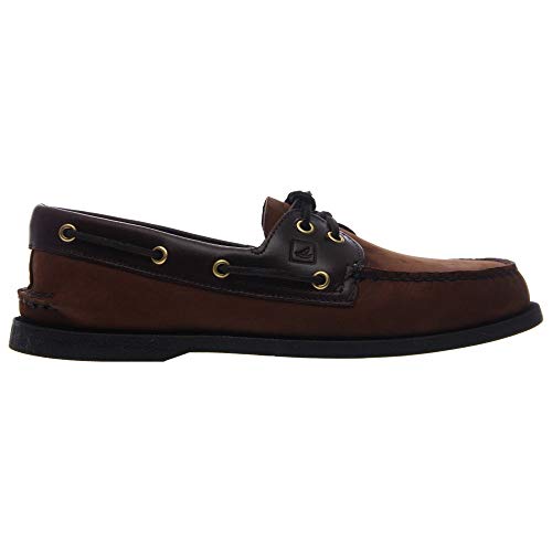 Image of Sperry Men's Authentic Original 2-Eye Leather Boat Shoe, Brown Buck, 10
