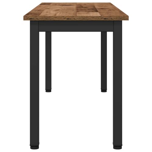 Banco de madera compacto que ahorra espacio con asiento de metal 7