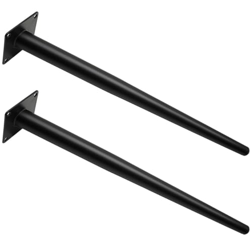 Patas metálicas para muebles negros Alipis de hierro para armarios y closets, pack de 2 2