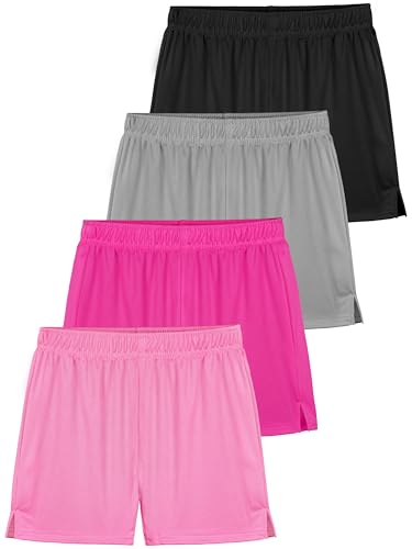 Resinta Girls Athletic Mesh Shorts Basketball Soccer Active Sports Gym Shorts for Youth Kids