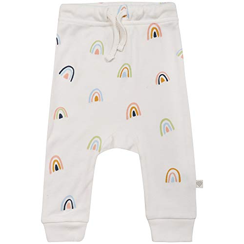 MakeMake Organics Organic Baby Pajamas GOTS Certified Organic Cotton Baby Harem Pants PJ with Diaper Room Sleep Play Unisex Baby Boy Girl (6-12 Months, Rainbow)