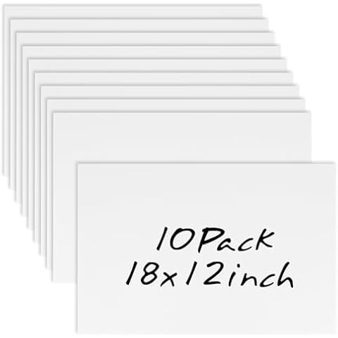 10 Pack 18'' x 12'' White Corrugated Plastic Sign Blank Board Double Sided for Garage Sale, Rent, Birthday Party, Guidepost Decorations Cover