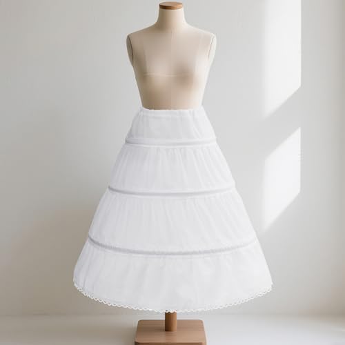 obmwang Girls Petticoat Crinoline 3 Hoop Skirt Petticoats for Girls Underskirt Ball Gown4