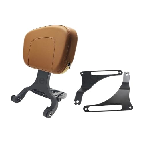 Dossier moto marron polyvalent avec coussin ergonomique ajustable
