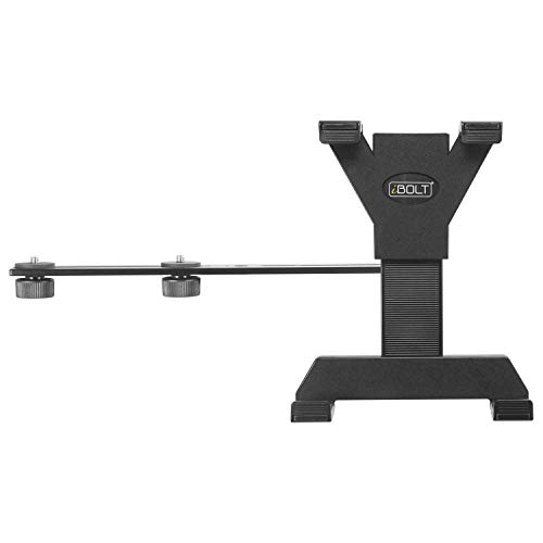 iBOLT 10 inch Tripod Camera Slider Bar with 3 Camera(_ inch) Screw attachments and Tablet Holder- Great for adding additional Microphones, LED Lights, Flash, monitors, etc- DSLR, GoPros, Video Cameras