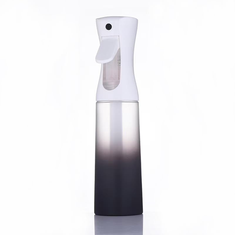 ZALUJMUS Ultra Fine Mist Spray Bottle 200ml Continuous Sprayer Plastic Reusable Container for Hair for Hair Cleaning Gardening (Gradient Black)