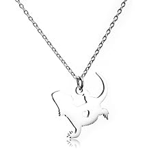 VIMIEW Dainty Animal Pet Lizard Whale Horse Cat Guinea Pig Lovely Charm Stainless Steel Chain Necklace Jewelry Gift for Daughter Son Sister Bestfriend.