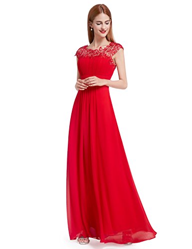 Ever-Pretty Maxi Chiffon Graduation Homecoming Dresses for Juniors 14 US Red Ever-Pretty Maxi Chiffon Graduation Homecoming Dresses for Juniors 14 US Red