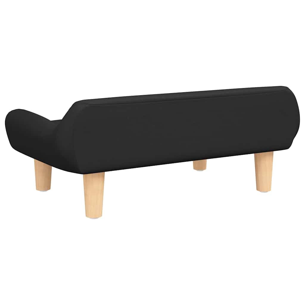 vidaXL Divano per Bambini Nero 70x40x24 cm in Tessuto, Mini Divano, Sofa per Bambini, Poltrona per Divano per Bambini, Divano per Sala Giochi