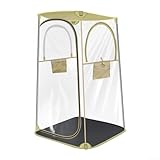 Pumixiy Clear View Tenda in PVC 4 lati Rifugio Esterno Impermeabile Antivento Portatile Campeggio Sport Visualizzazione Cabina di Pesca Con Borsa di Immagazzinaggio 100x100x160cm