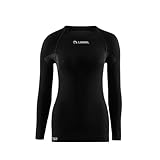 Lurbel Alaska Long Sleeves W, Camiseta térmica Mujer, Camiseta de Trekking, Ropa Interior térmica, Camiseta Manga Larga térmica. (Negro - L)