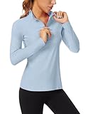 Picture of Soneven Women 1/4 Zip Athletic Shirt Long Sleeve Running Shirt Plus Size