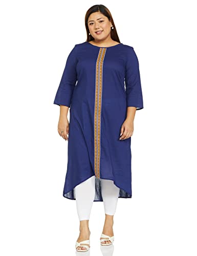 Image of Amazon Brand - Myx Women's Cotton A-Line Kurta
