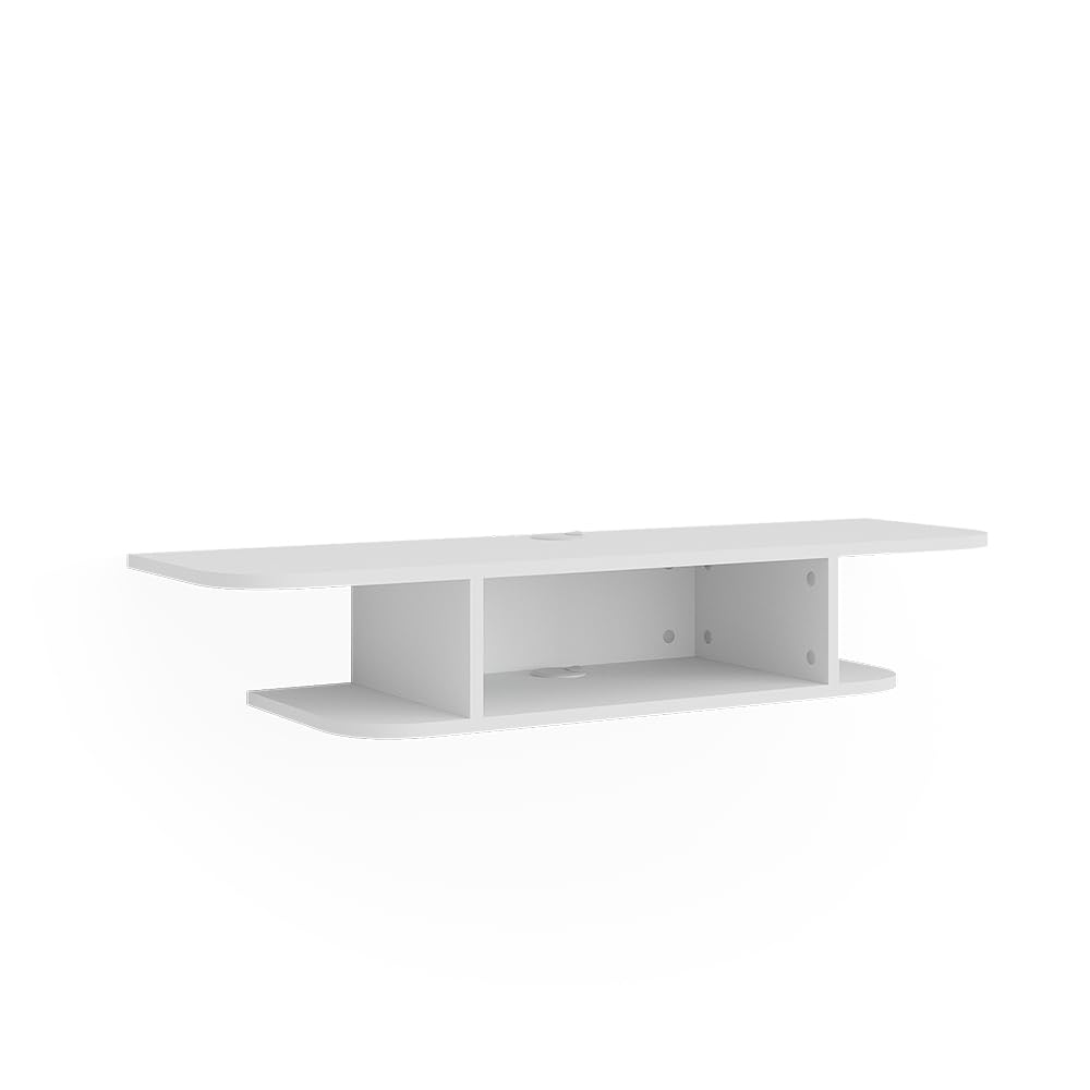 Vicco Mobile tv Lorio, Bianco, 105 x 18.2 cm Scomparti aperti, per la conservazione di dispositivi multimediali e accessori