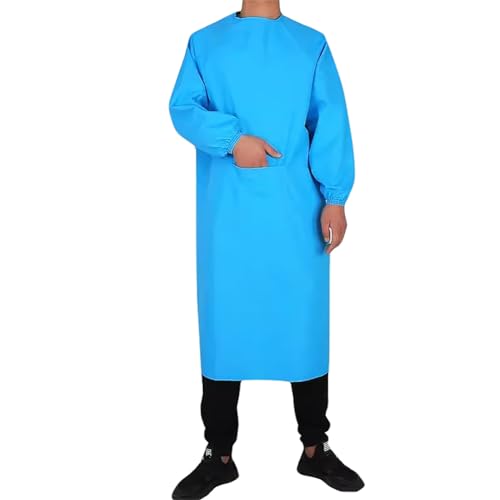 Tablier de cuisine imperméable manches longues adulte blouse protection étanche