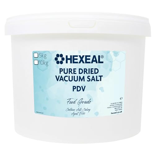 Hexeal PDV Salt 10kg 10kg Bucket of Food Grade Salt for Cooking and Water Softening