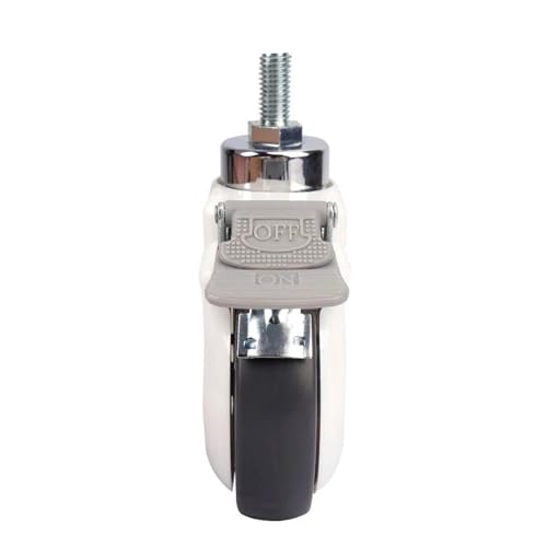 Roulette M12 filetée 3 pouces roulette pivotante TPR pour meuble - 4