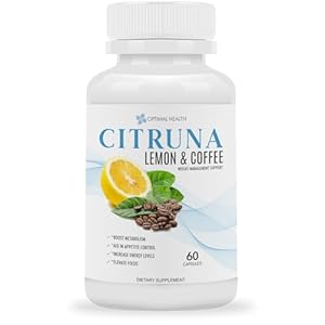 Citruna Lemon and Coffee Fat Burner – for Men and Women – Burn Fat, Boost Metabolism, Increase Energy Levels, Aid in Appetite Control, Elevate Focus – 60 Capsules