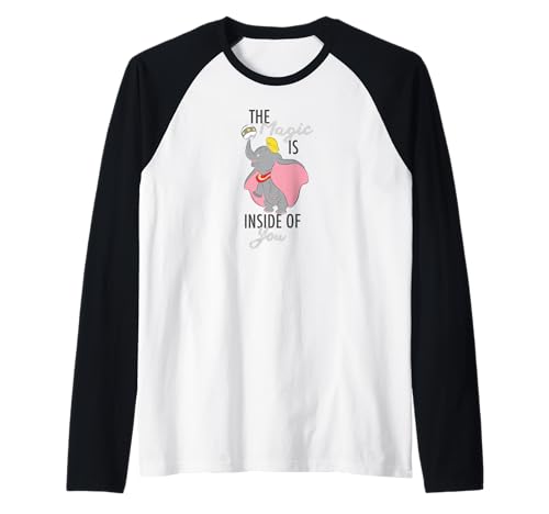 Dumbo haut raglan Disney vintage - t-shirt baseball manches trois-quarts