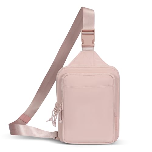 Image of Hynes Eagle Nylon Sling Bag for Women Convertible Crossbody Chest Purse with Reversible Strap for Travel Hiking Work Commute