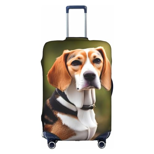Beagle Dog Print Travel Luggage Cover Suitcase Protector With Concealed Zipper Washable Elastic Cloth