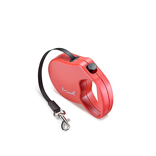 Guia Retrátil Safe Walk Emborrachada Fita 4m Até 11kg Vermelho Mimo Conceito – PP026