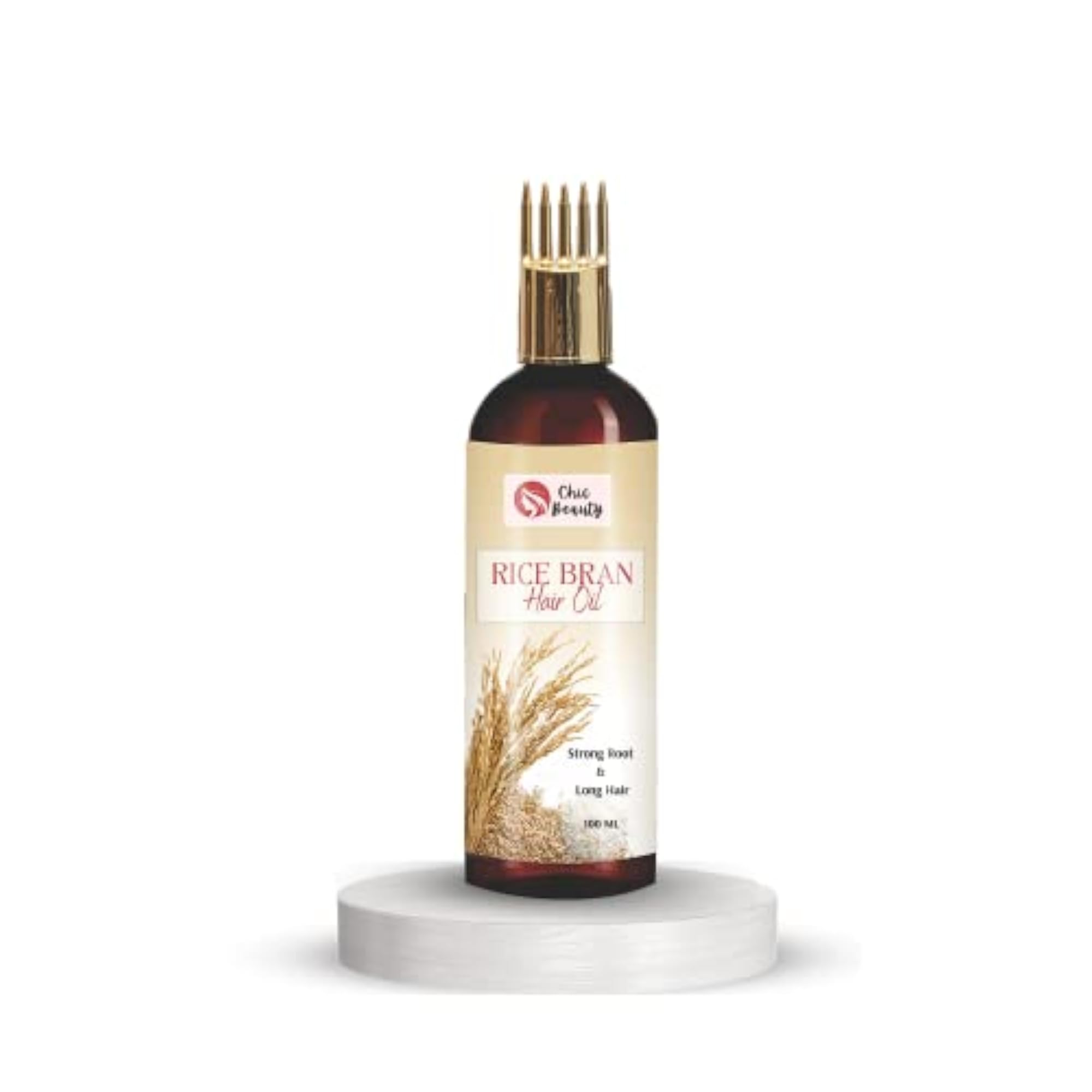 Chic Beauty Rice Bran Hair Oil with Comb Applicator, 100ml