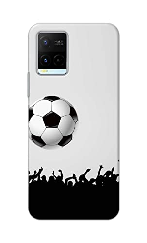 Image of Printed Hard Back Cover Case for Vivo Y21 | Y21T | Y21s | Y21e | Y21A | Y21G Back Cover (Football Icon) -702