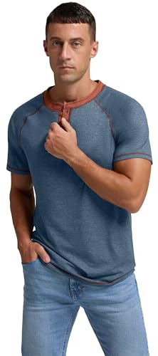 Image of Sailwind Mens Henley Long /Short Sleeve T-Shirt Cotton Casual Shirt