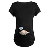 Battnot Damen Umstandsmode Blusen Sommer Kurzarm Rundhals Bequeme Schwangerschaft Niedlichen Baby Grimasse Gedruck Oberteil Mutterschafts Umstandstop, Frauen Umstandstunika Weste Womens T-Shirt S-XL