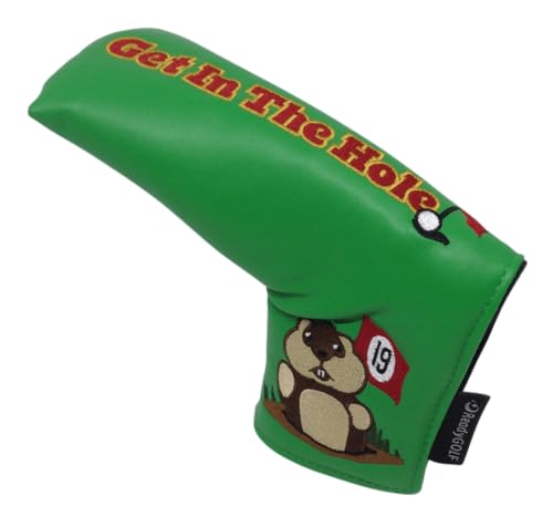 Dancing Gopher Green Embroidered Blade Putter Cover by ReadyGOLF